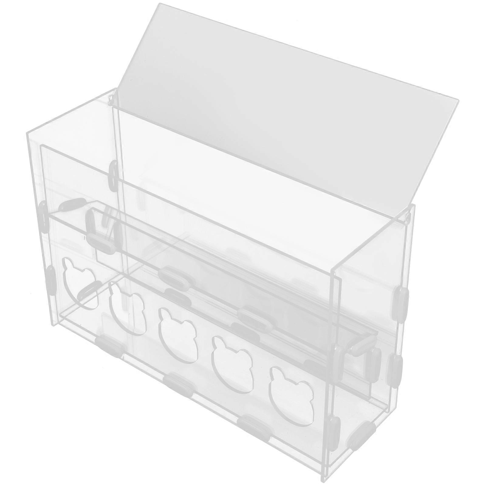5Pcs Rutin Chicken Feed Box Acrylic Feeder for Transparent Food Holders