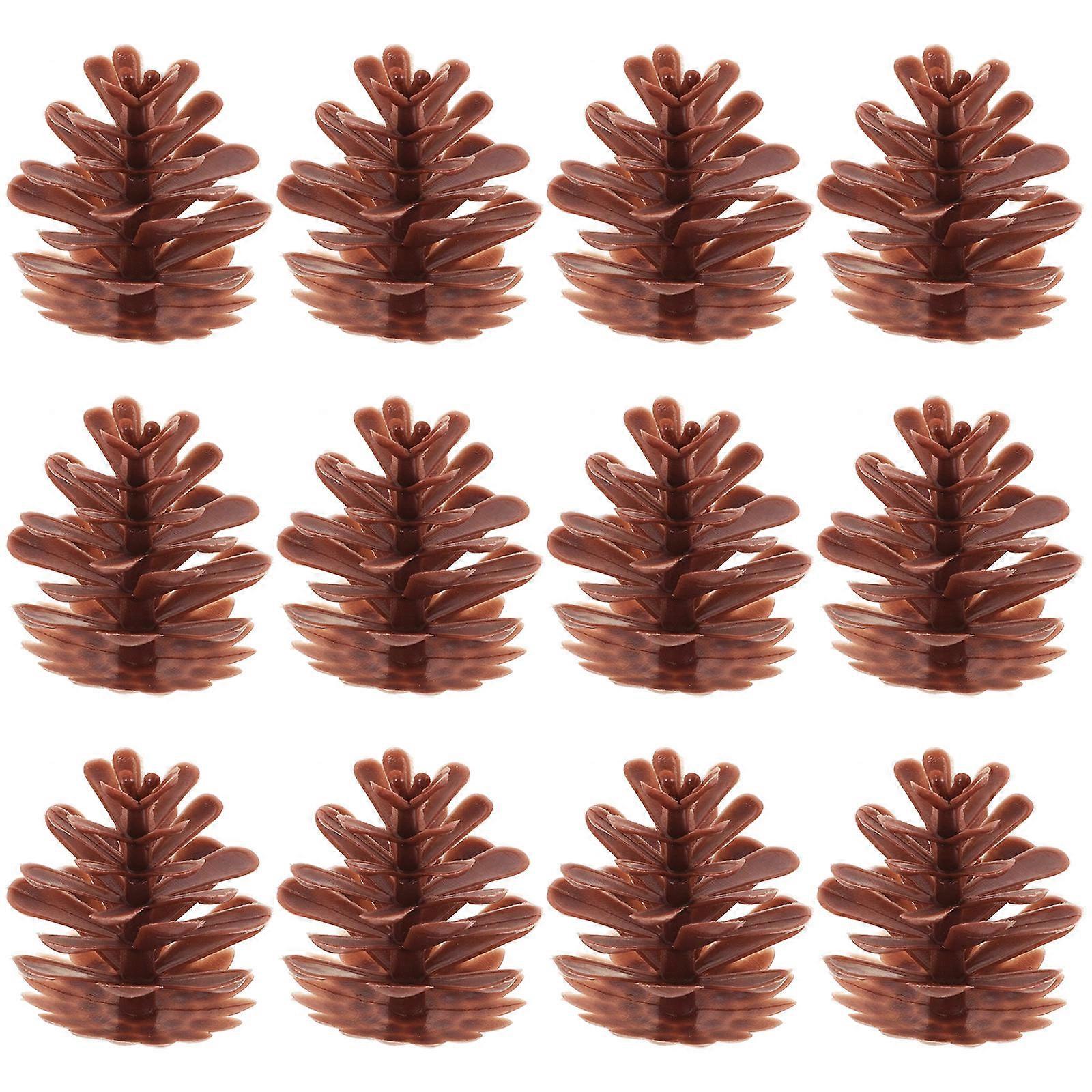Tiny Pinecones Plastic Pine Cones for Holiday Decorations 250Pcs