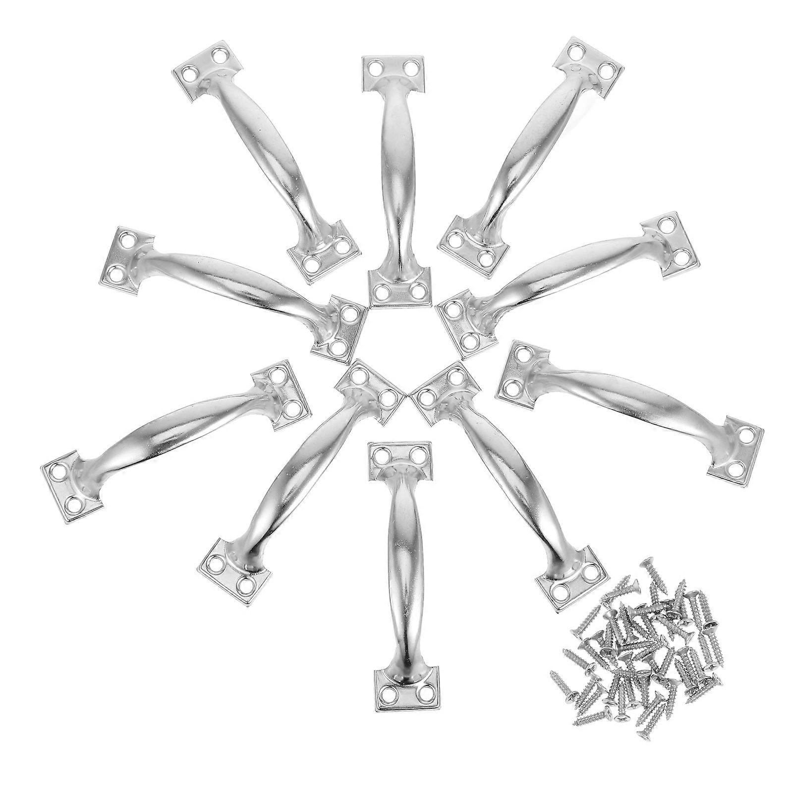 Silver Iron Door Pull Handles for Door 20Pcs Classic Bow Design