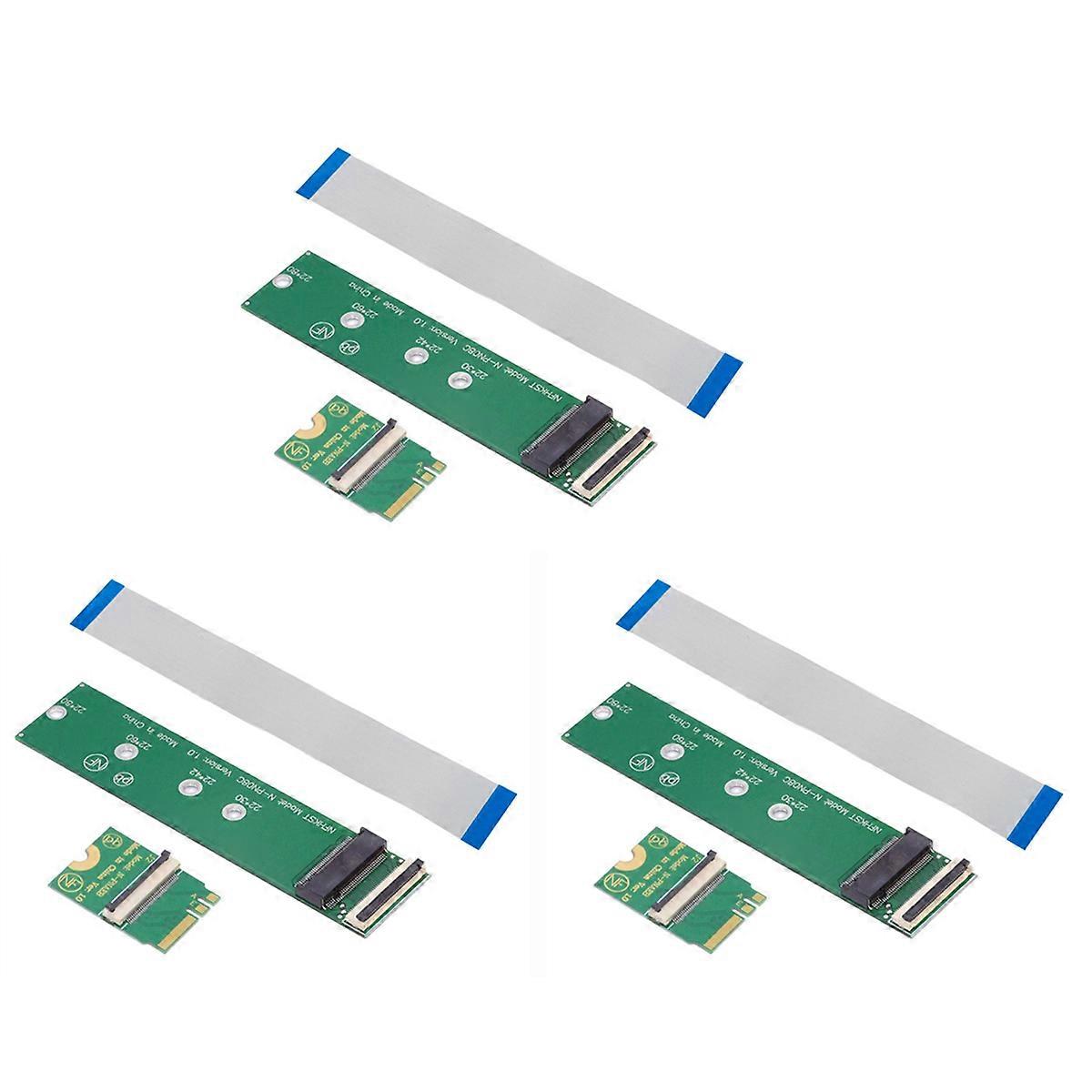 3X Key A+E Interface WIFI to M.2 Key M Interface FPC Soft Bank SSD Connection Cable NVME Adapter