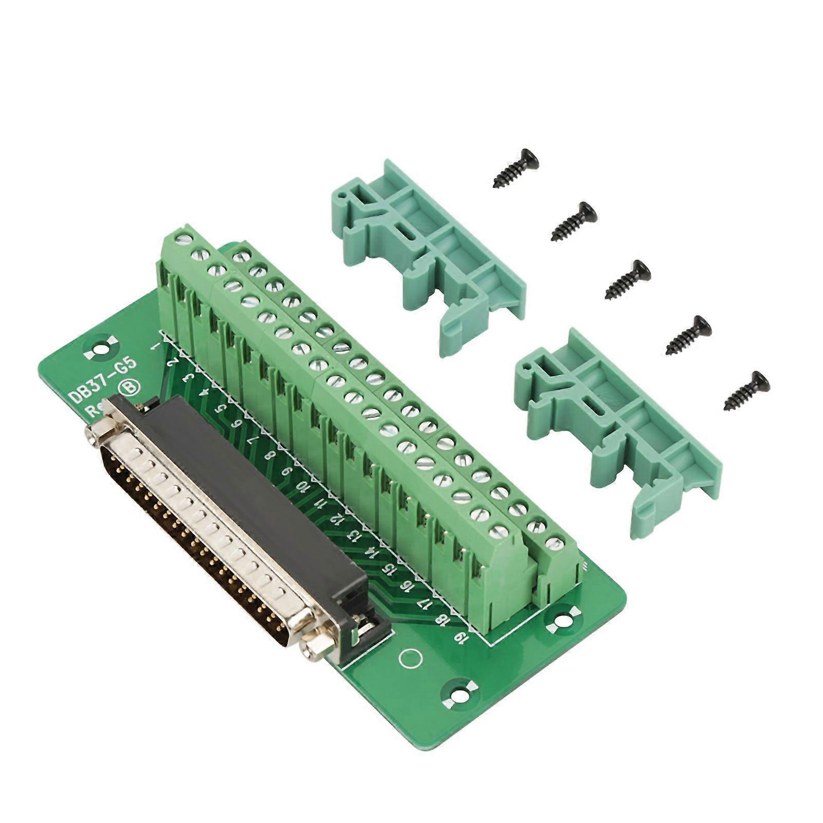DB37 DIN Rail Mount Interface Module Connector Terminal Breakout Board(Male head)
