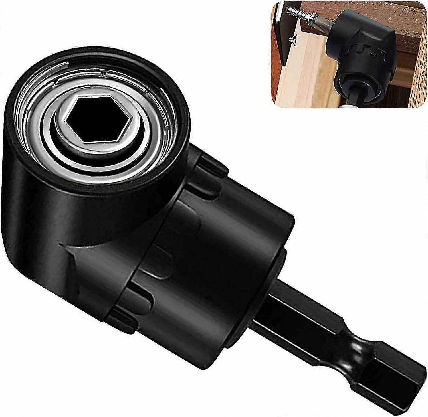 Right Angle Drill Adapter with 1/4" Quick Change and Magnetic Bit Holder, Multi-Function Tool for Tight Spaces