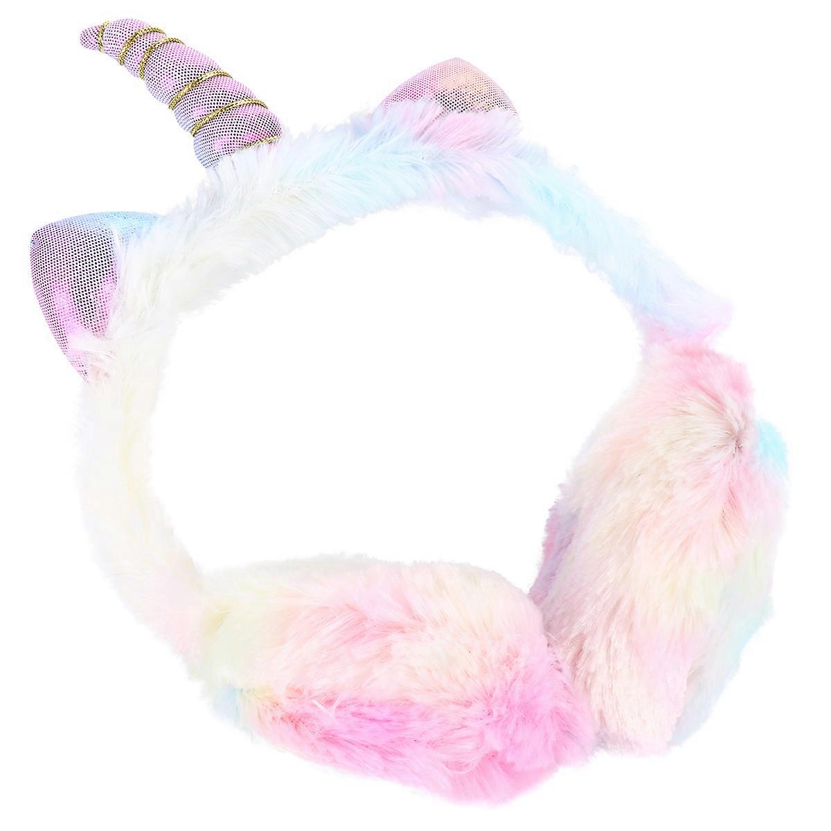 Plush Ear Warmer Unicorn Earmuff for Ear Warming Kids Yellow Accessory