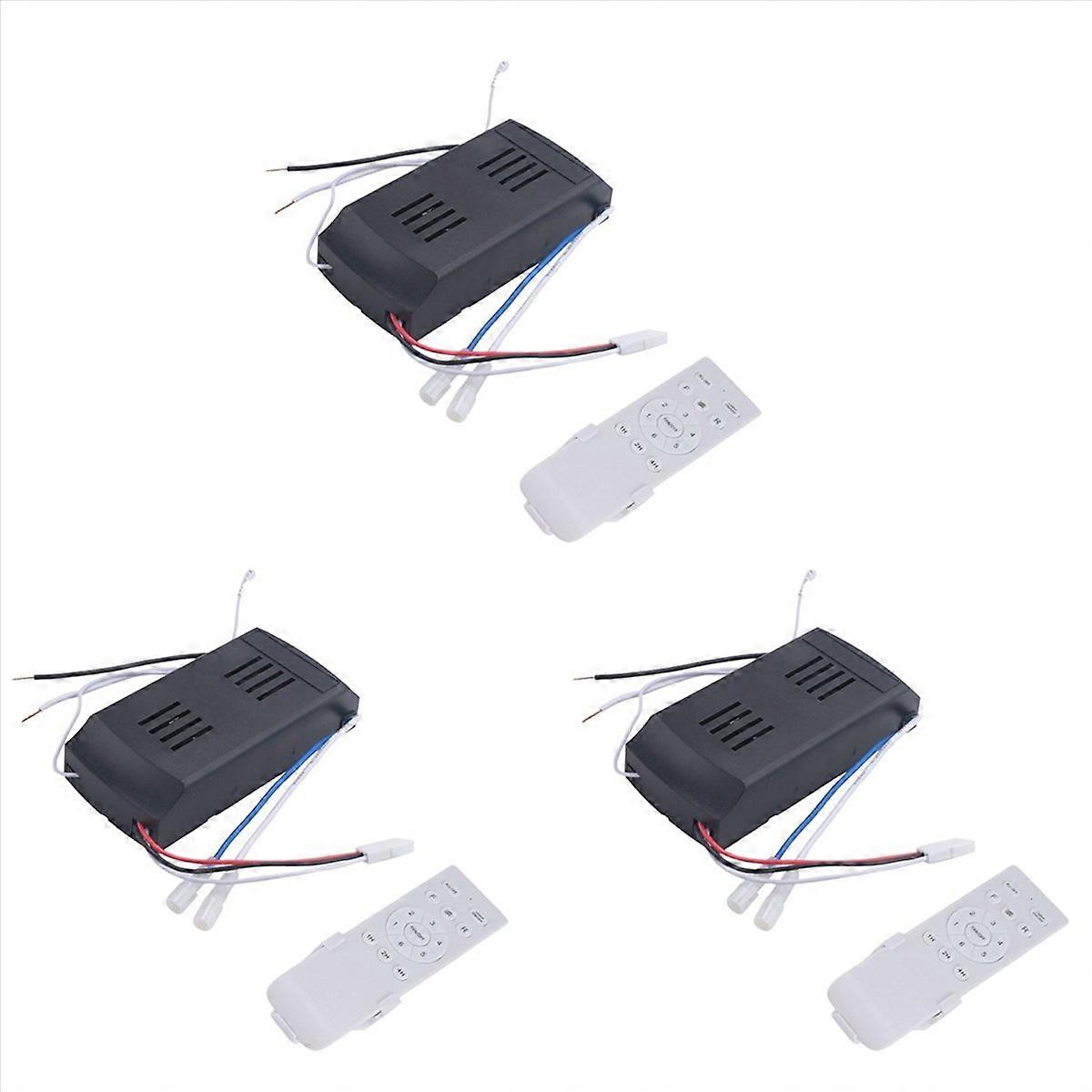 3X Universal Ceiling Fan Remote Control Kit Replacement, 50W 6-Speed & Timing, for DC Ceiling Fan Li