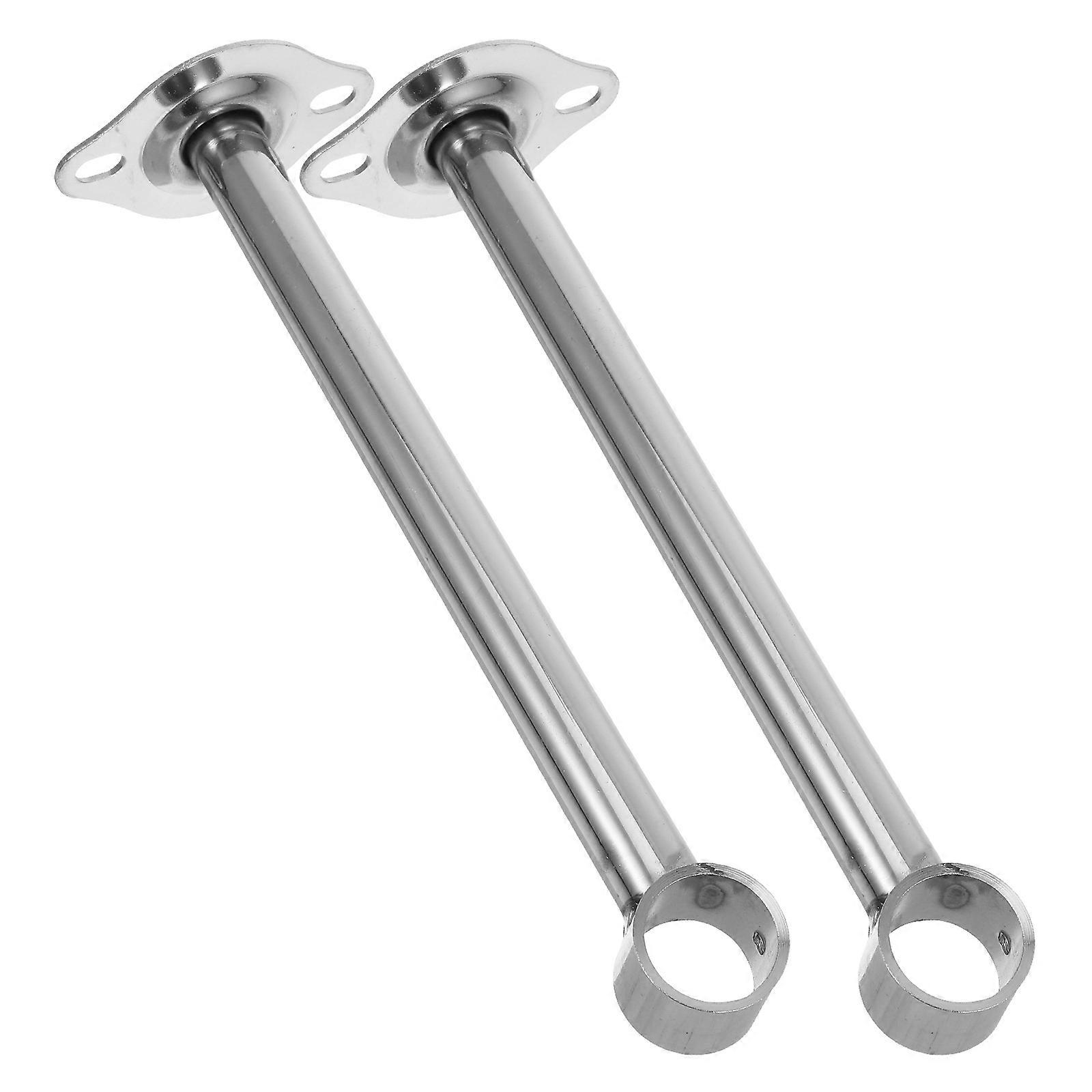 Ceiling Mount Curtain Rod Bracket Stainless Steel Support for Hanging 10Pcs