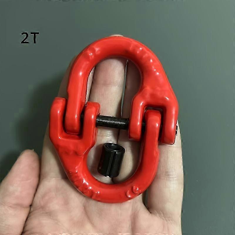 2pcs Lifting Connection Buckle Hook Tool Machinist Tools Heavy Duty Chain Hitch Tow Hook Safety Chain Attachment Hammer Lock Chain Connector Steel Red