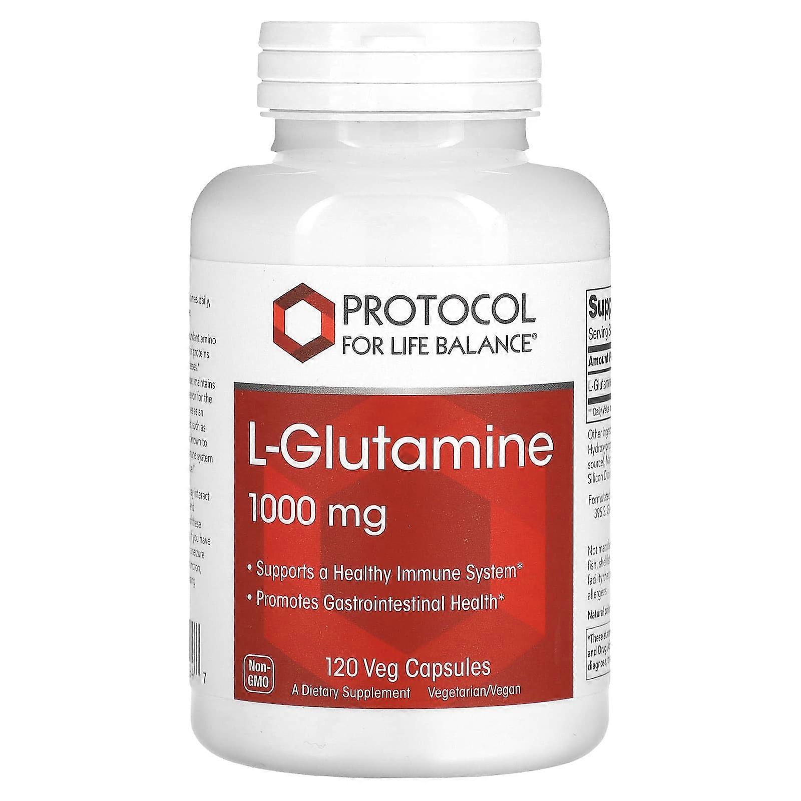 L-Glutamine, 1,000 mg, 120 Veg Capsules