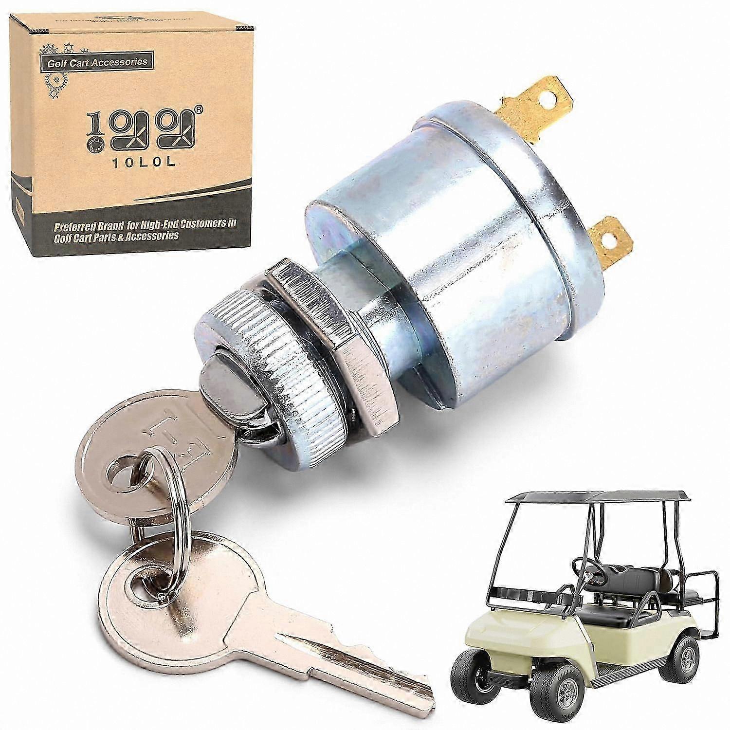 2-Terminal Ignition Key Switch for Electric Golf Carts