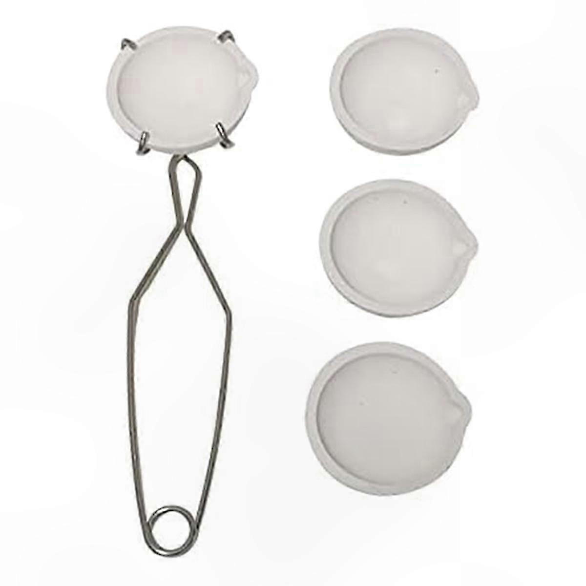 Ceramic Crucible Set of 5 for Melting Metals with Tongs Included