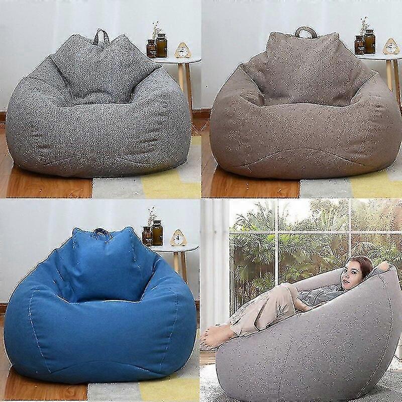 Highdi Pouf Poltrona a Sacco per Bambini Adulti, Albero di Cocco Bean Bag Fodera per Sacco di Fagioli per Decorazione della Soggiorno Giardino Salotto, Senza Ripieno (Barca a Vela,70x80cm