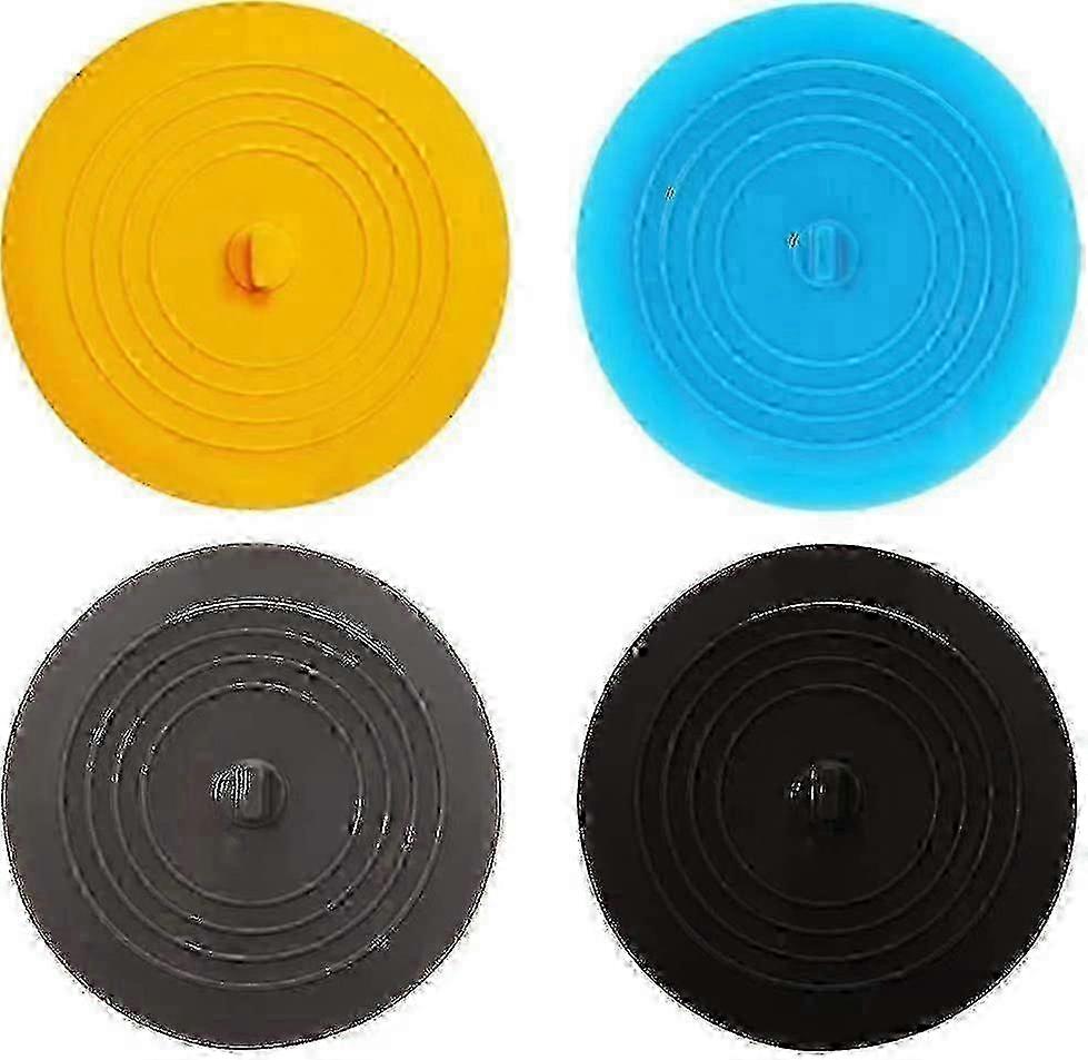 Universal Silicone Rubber Drain Stopper - 4 Pieces Set