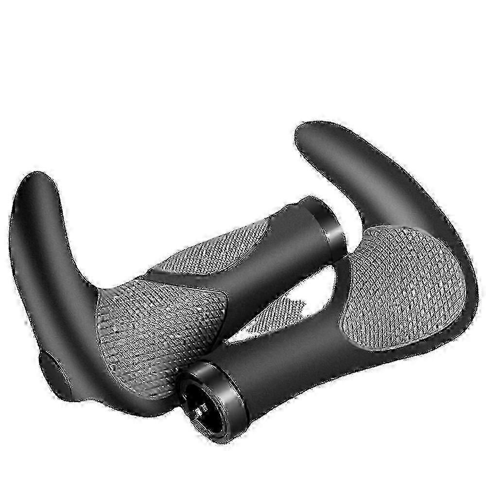 Bicycle Handlebar Grips, Double Lock-on, Lock-on Bike Grip, Shock-resistant Rubber, Gecko Bionic Palm Design, Non-slip New-Arrival