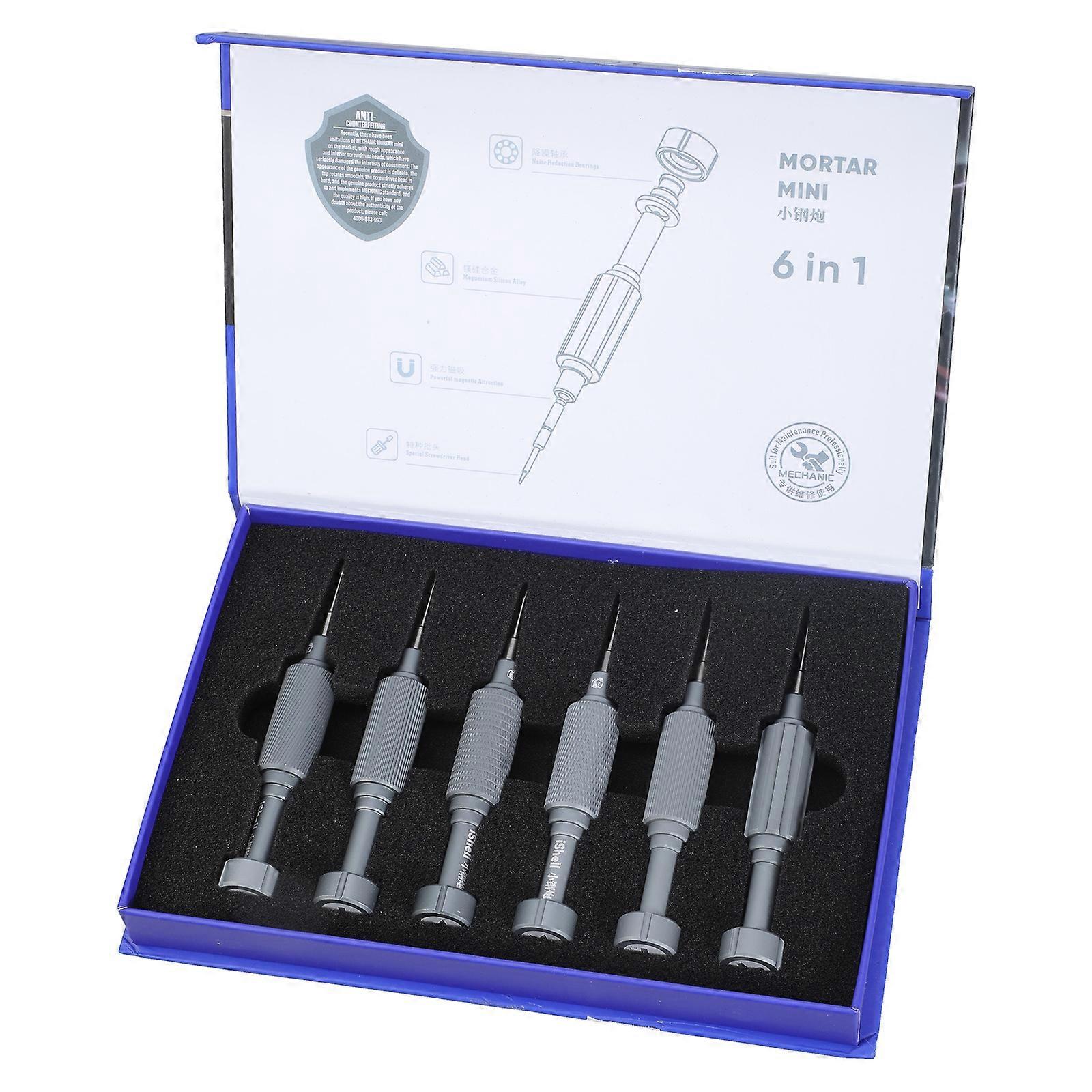 6Piece Mini Screwdriver Set Magnetic Tips For Precise Electronics Maintenance Repair Tool With Comfortable Grip Multicolor