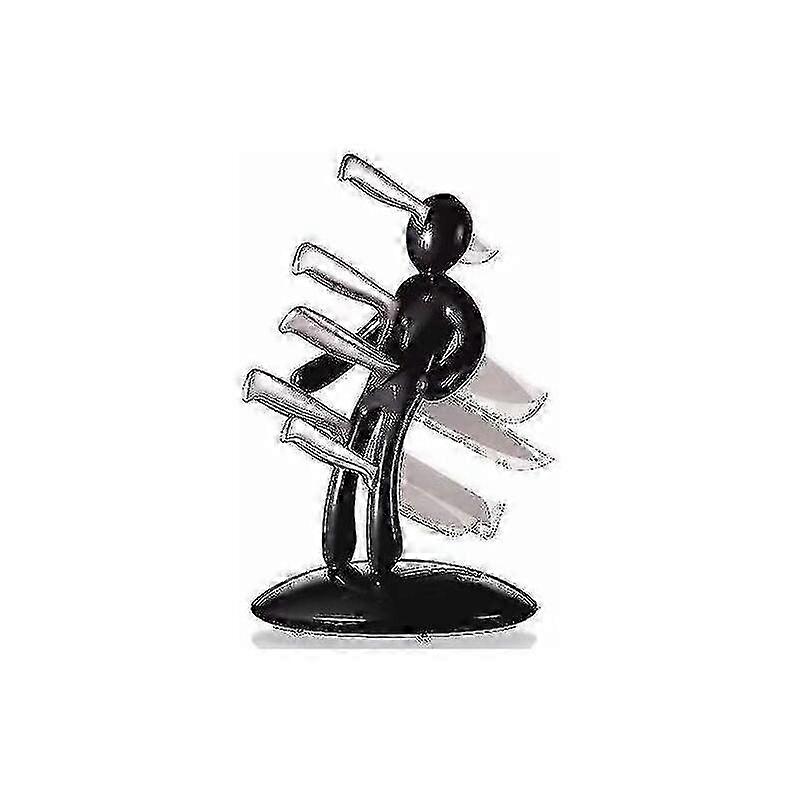 Knife block organizer for kitchen with sturdy steel base