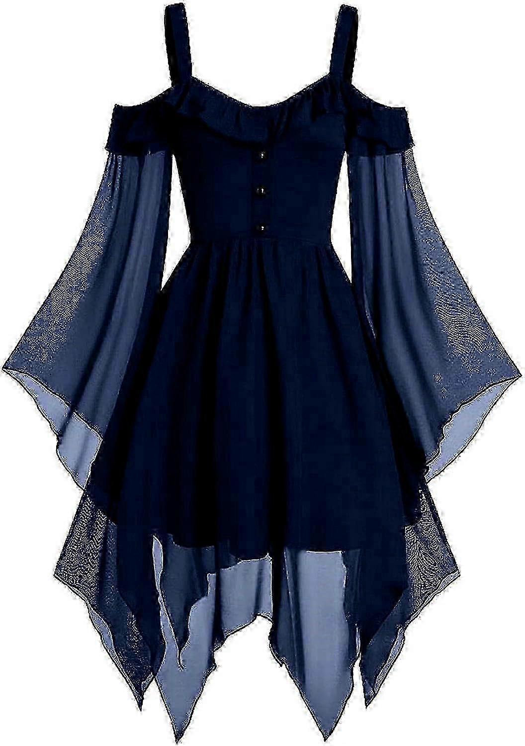 Renaissance Faire Κοστούμι Γυναίκες Sexy Off Shoulder Fairy φόρεμα Plus Size Goth Steampunk φόρεμα Απόκριες Γοτθικό φόρεμα
