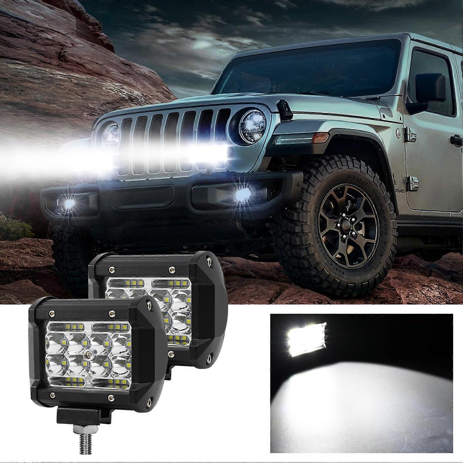 4-inch LED work light bars for ATV, waterproof 6000LM