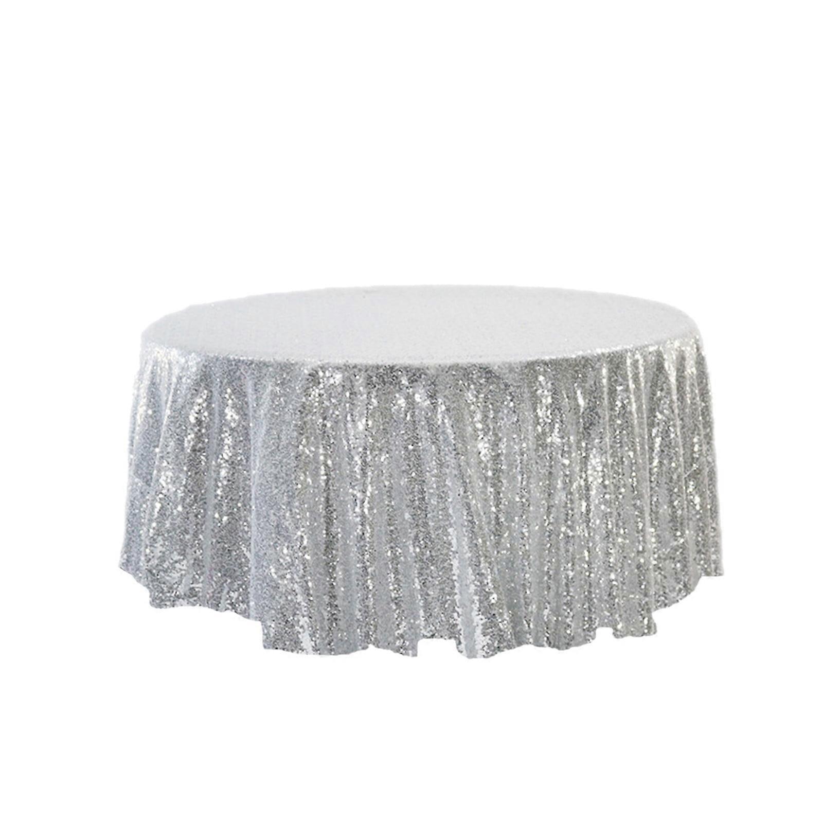 Sequin Tablecloth Round Sparkly Elegant Drape Sequin Tablecloth for Wedding Party Cake Dessert Events Christmas Decorations