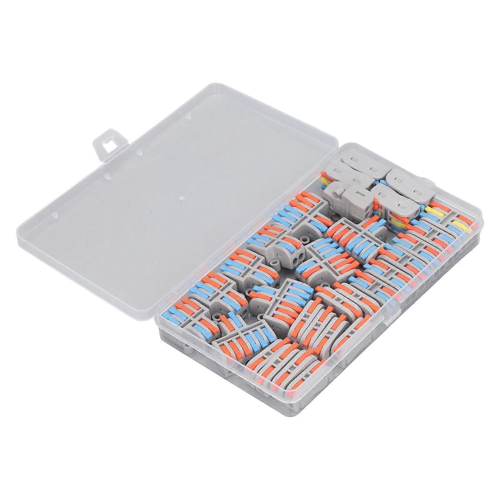 30Pcs Wire Splice Connector Lever Wire Connector Conductor Connector 5 Types for 28‑12 AWG