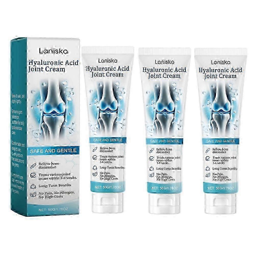 1-3X كريم حمض الهيالورونيك للمفاصل، كريم تدليك المفاصل بحمض الهيالورونيك، جل تدليك متقدم للعناية بالمفاصل والعظام للظهر والرقبة واليدين والركبتين