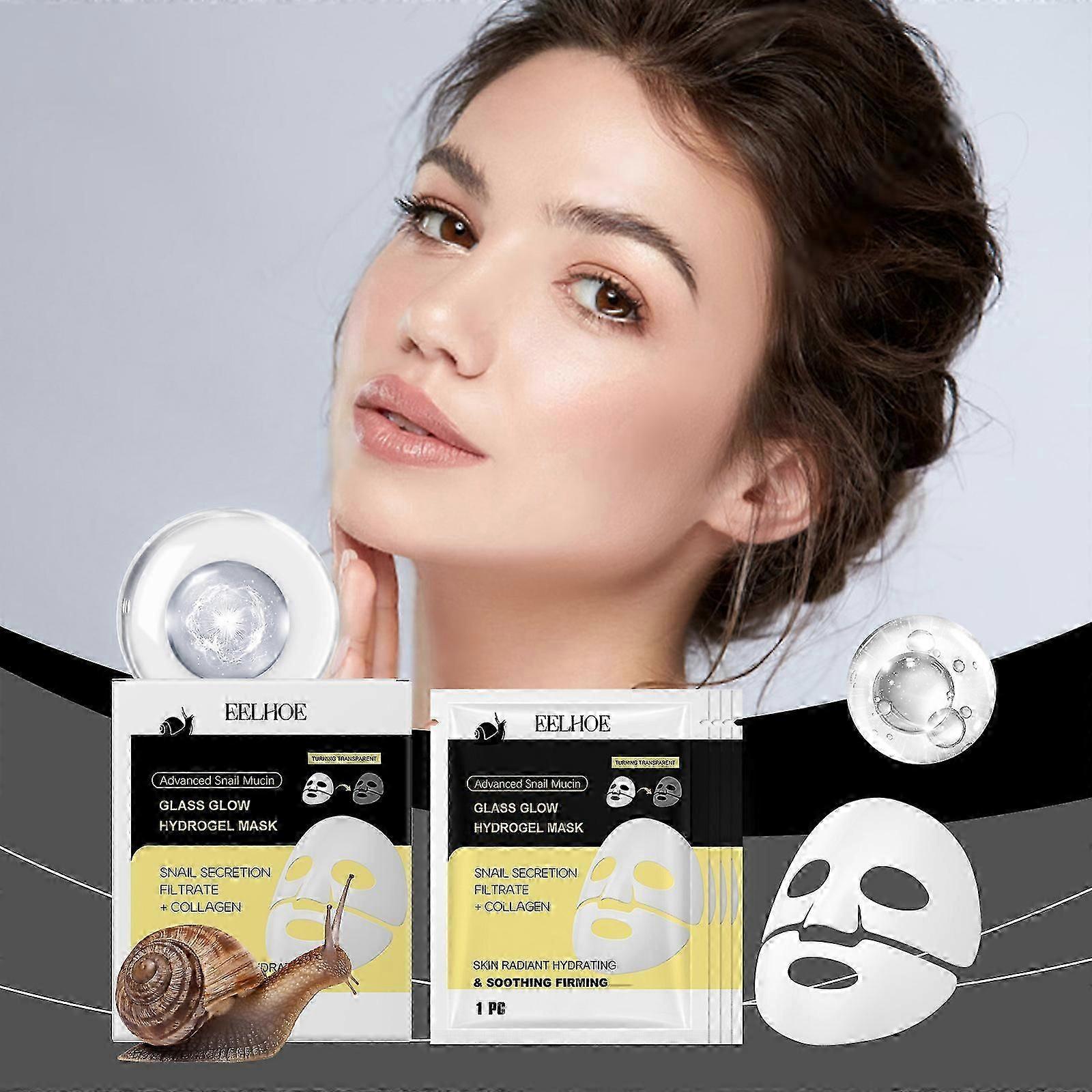 Advanced Glow Hydrogel Face Masks 3 in 1 Collagen Face Mask, 4PCS Hydrating & Soothing & Firming Glow Mask