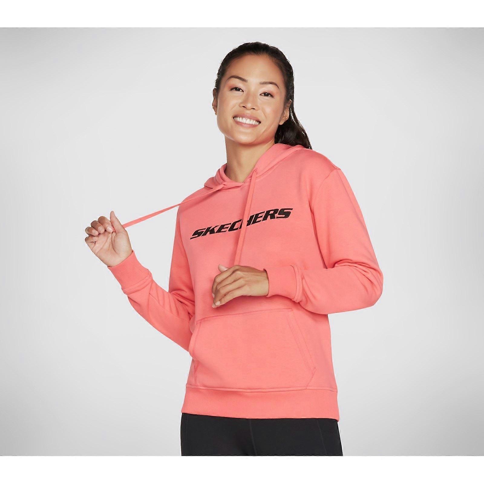 Skechers Performance Heritage Pullover Cotton Women's Peach Hooded Sweatshirt