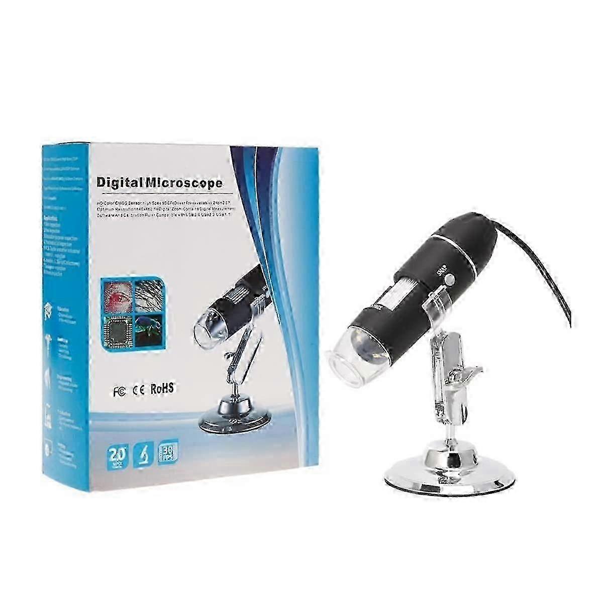 Lab Microscope Slides Professional Digital Microscope 1600X with 8 LED Light USB Digital Microscope Camera Microscope Parts 2025