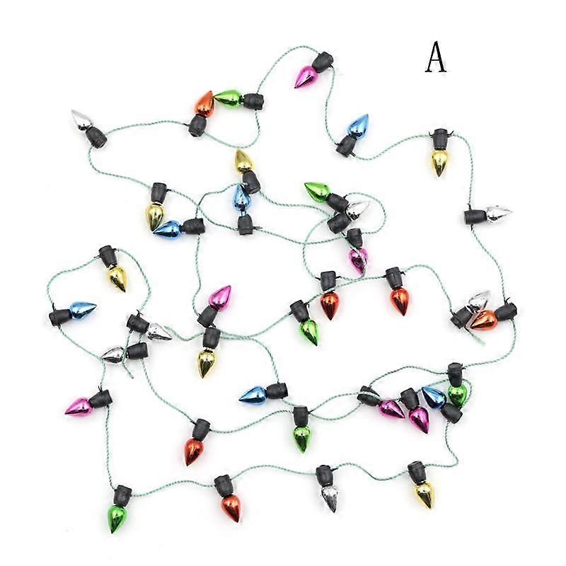 1M Dollhouse Miniature A String Of Multi-Coloured Plastic Christmas Lights