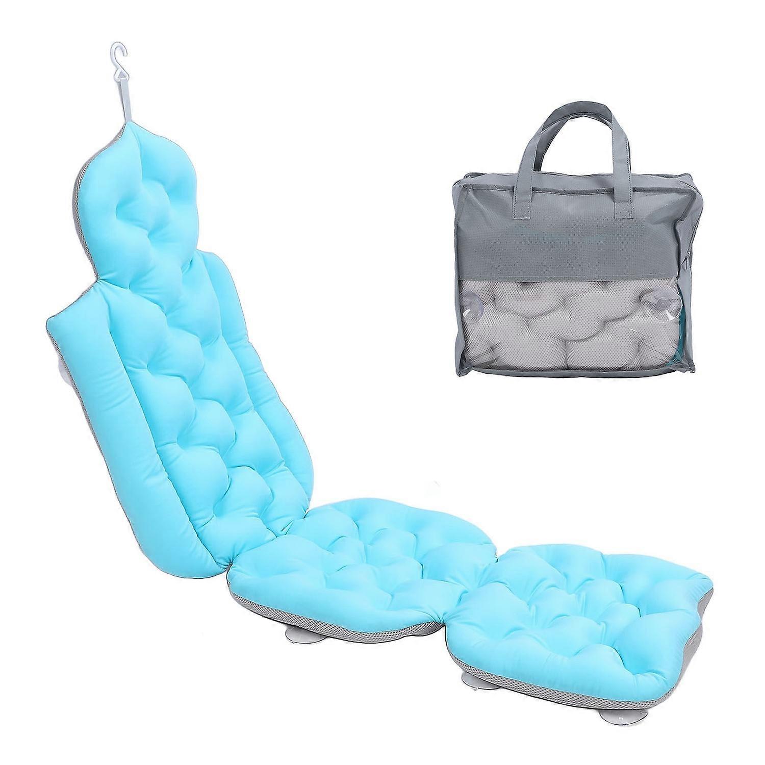 全身浴枕颈背支撑带防滑吸盘可折叠浴缸枕水疗配件