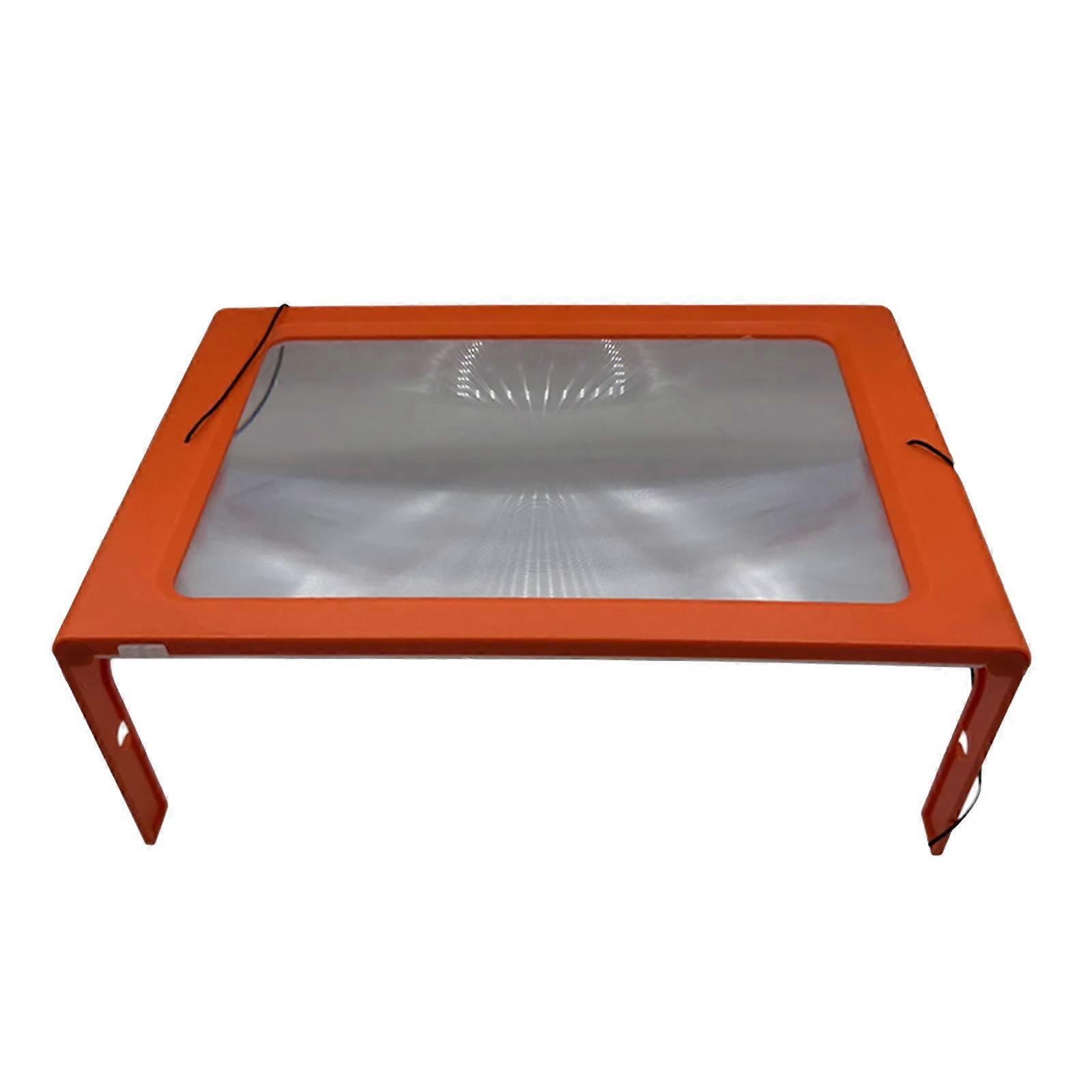 Portable A4 Magnifier With LED Light Foldable Book Holder Full Page Magnifying Glass For Craftsmen Students Senior Multicolor