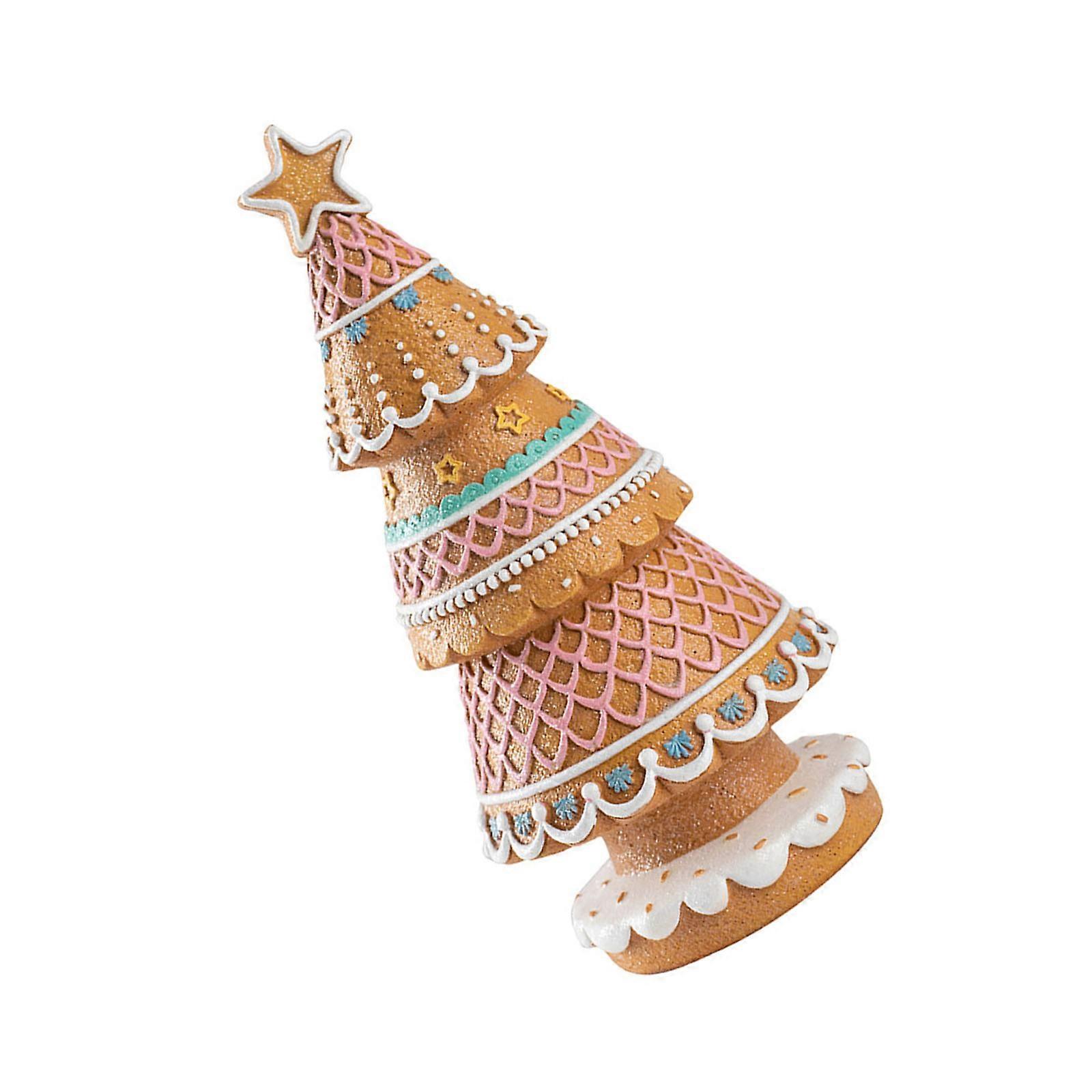 Gingerbreads Inspired Christmas Tree Resin Artwork Crafts For Centerpieces Shelf Desktop Display Ornaments Multicolor