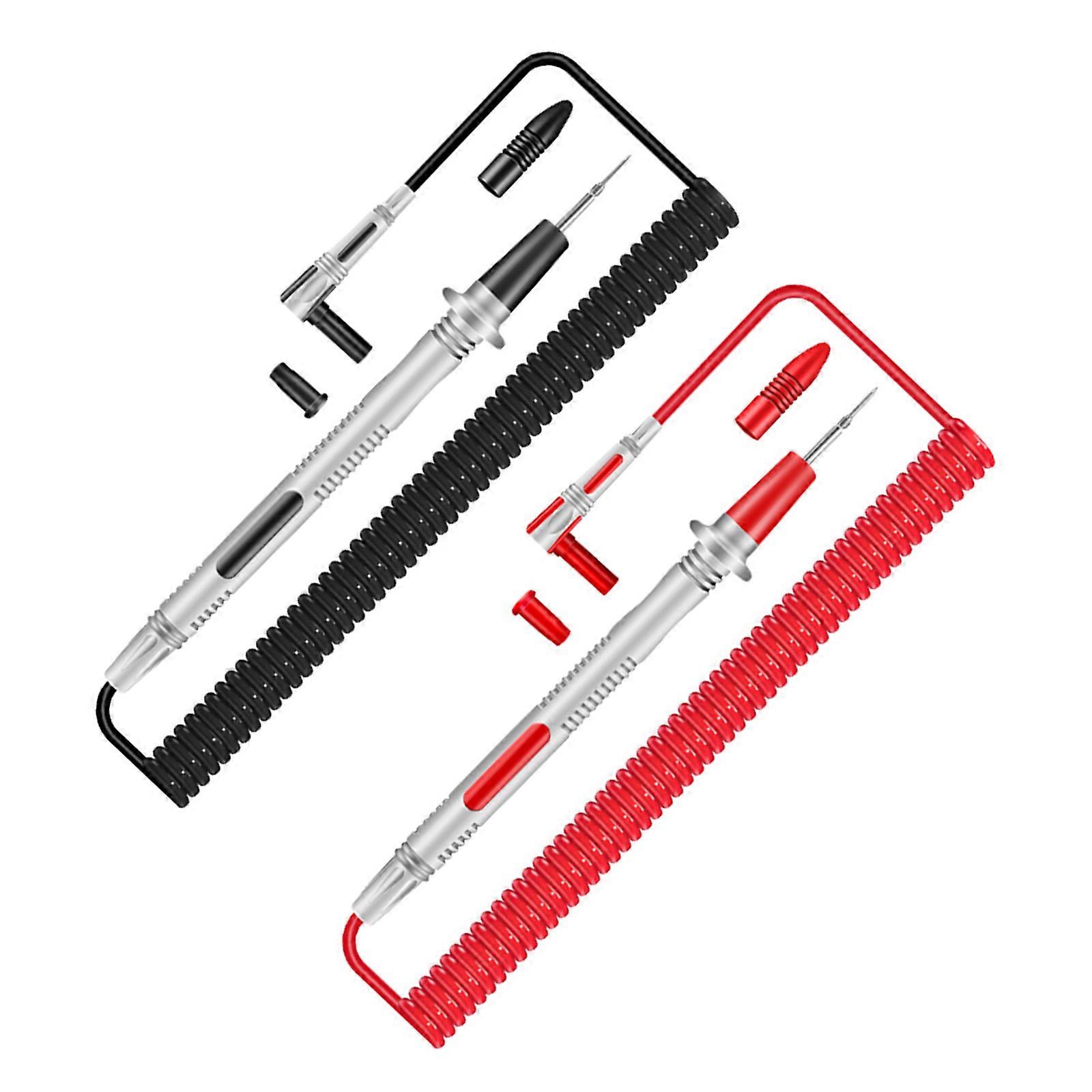 Versatile Multimeter Probe Test Wire Probe Silicone Pen with Adjustable Line Length Suitable for Students Office Workers Multicolor