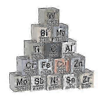 15 Piece Metal Element Cube Set - Perfect for Science Enthusiasts