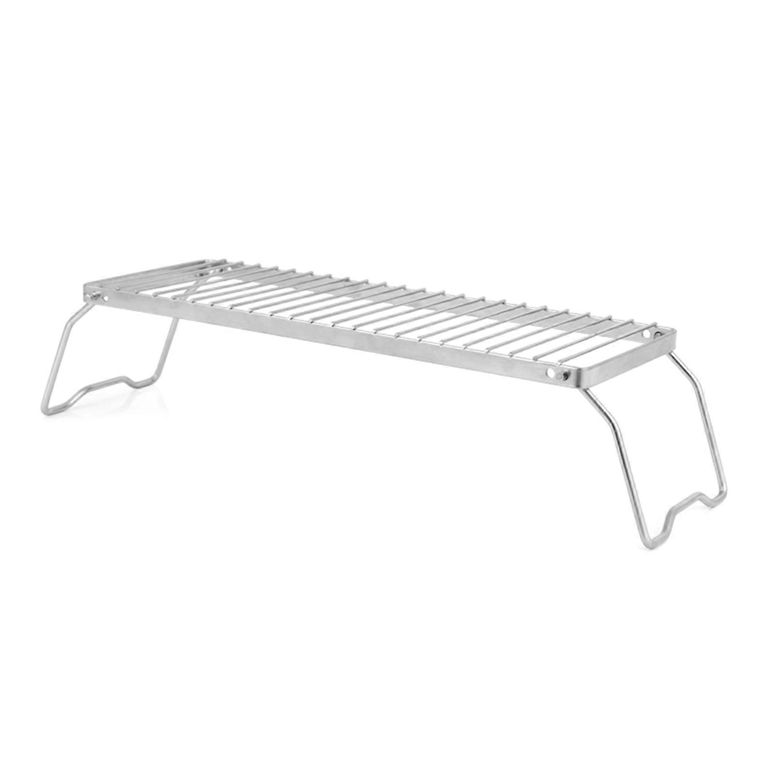 Folding Barbecue Table Stainless Steels Foldable Table Practical Camp Tables Foldable Camping Equipment Stove Multicolor