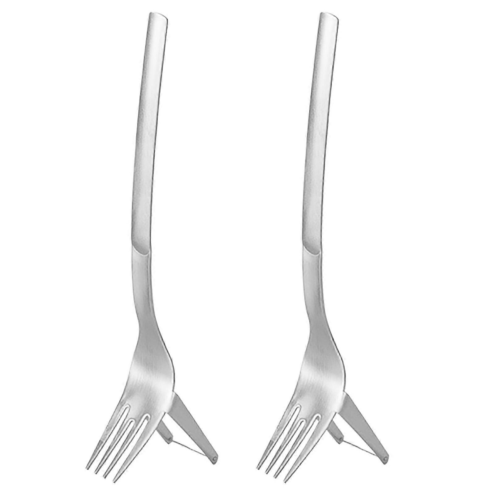 2-in-1 Watermelon Fork Slicer, Stainless Steel Dinner Forks, Fruit Cutting Tool for Parties & Camping – Compatible with RnemiTe-amo