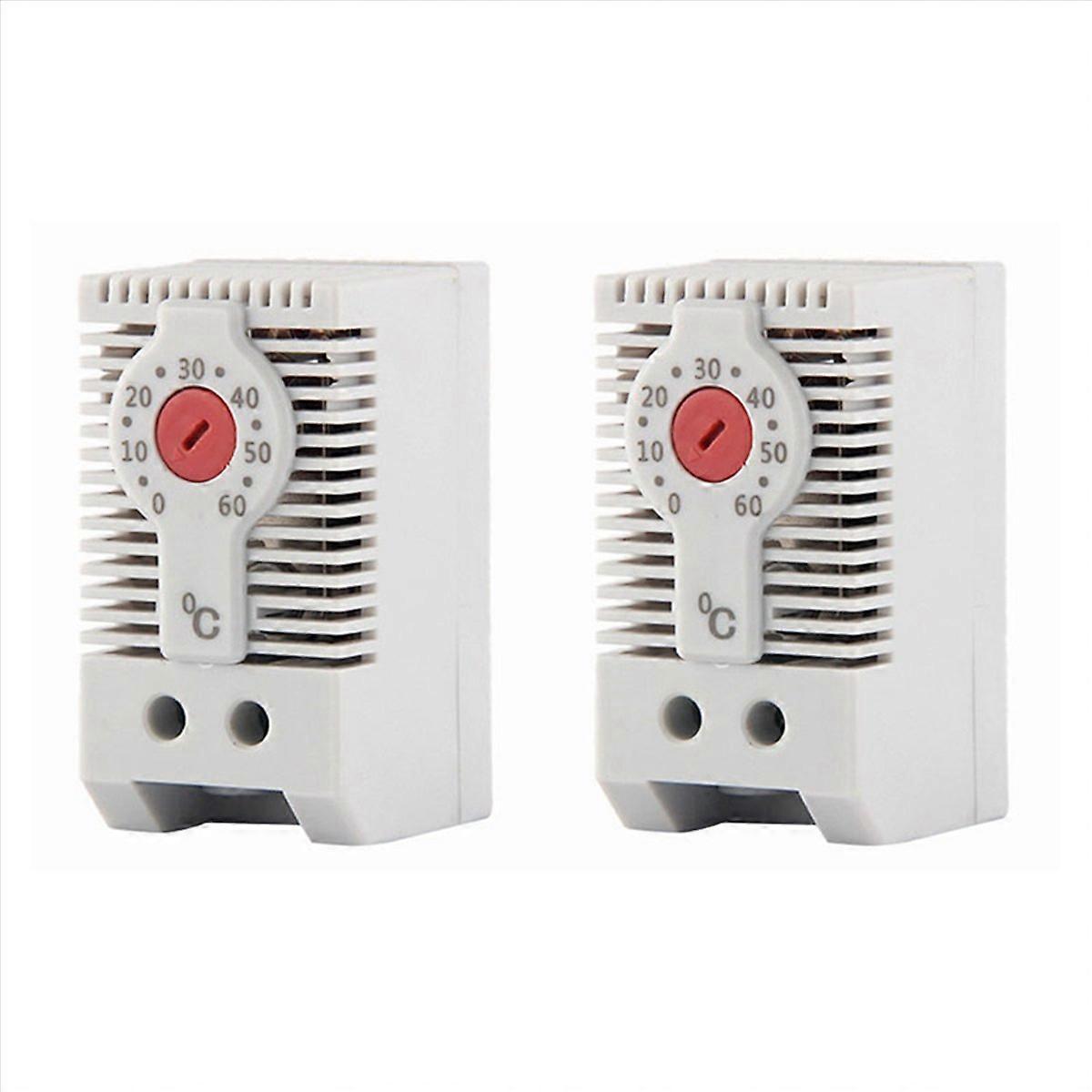 2X KTO011 Normally Closed NC Adjustable Mechanical Temperature Controller Cabinet Thermostat Din Rai