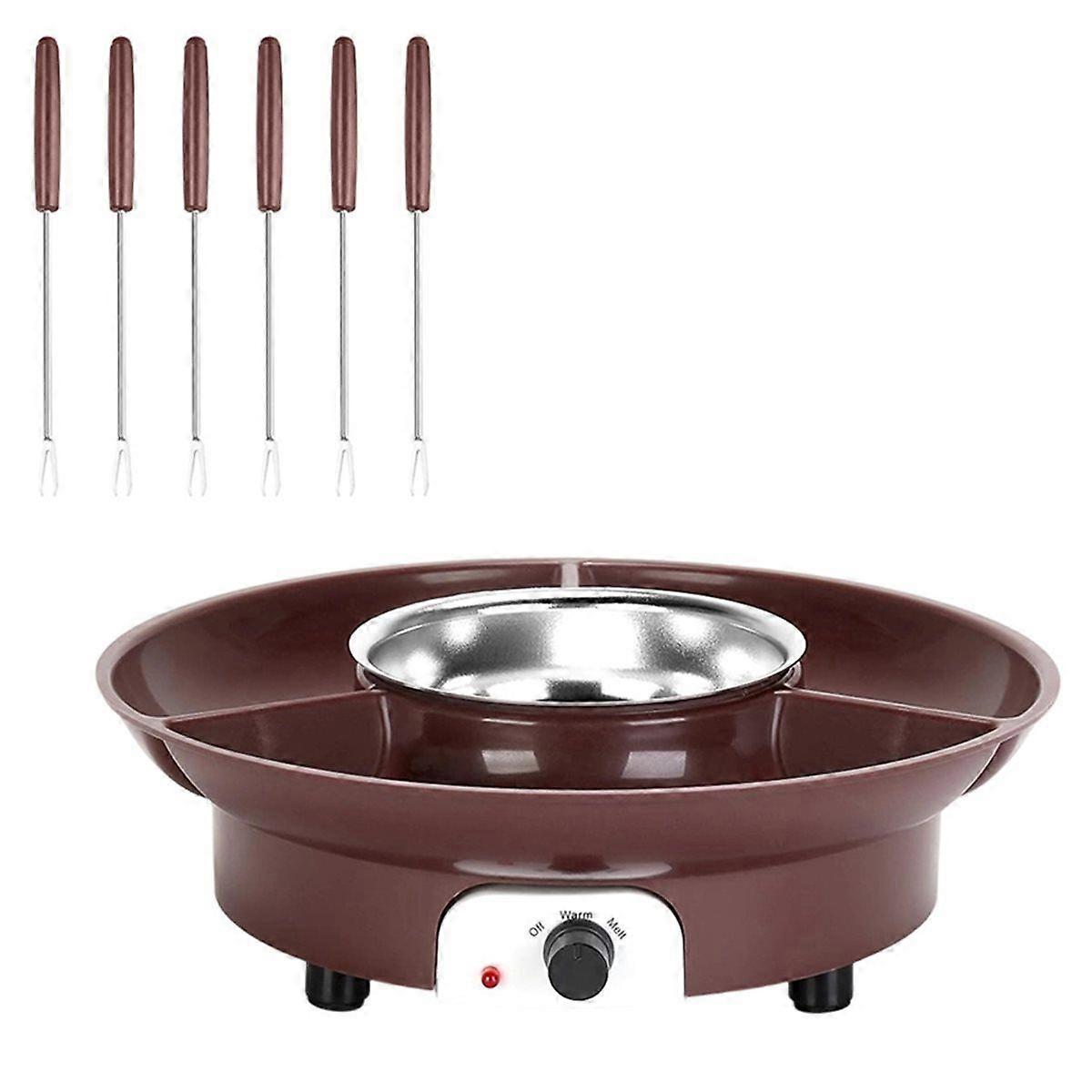 MINI Electric Chocolate Melting Pot, Melting Fondue Set with 6PCS Forks,Warmer Machine for Milk ,But