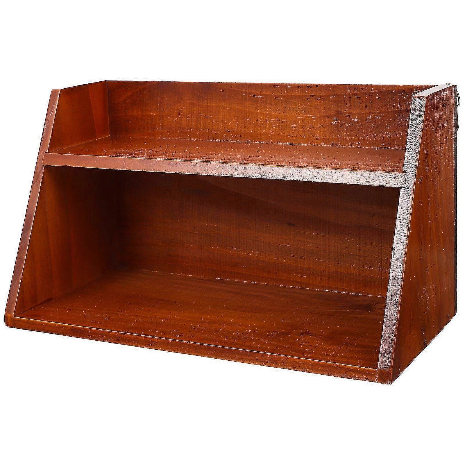 Convenient Multi-layer Organizer Rack Desktop Storage Holder Wood Craft Storage Shelf