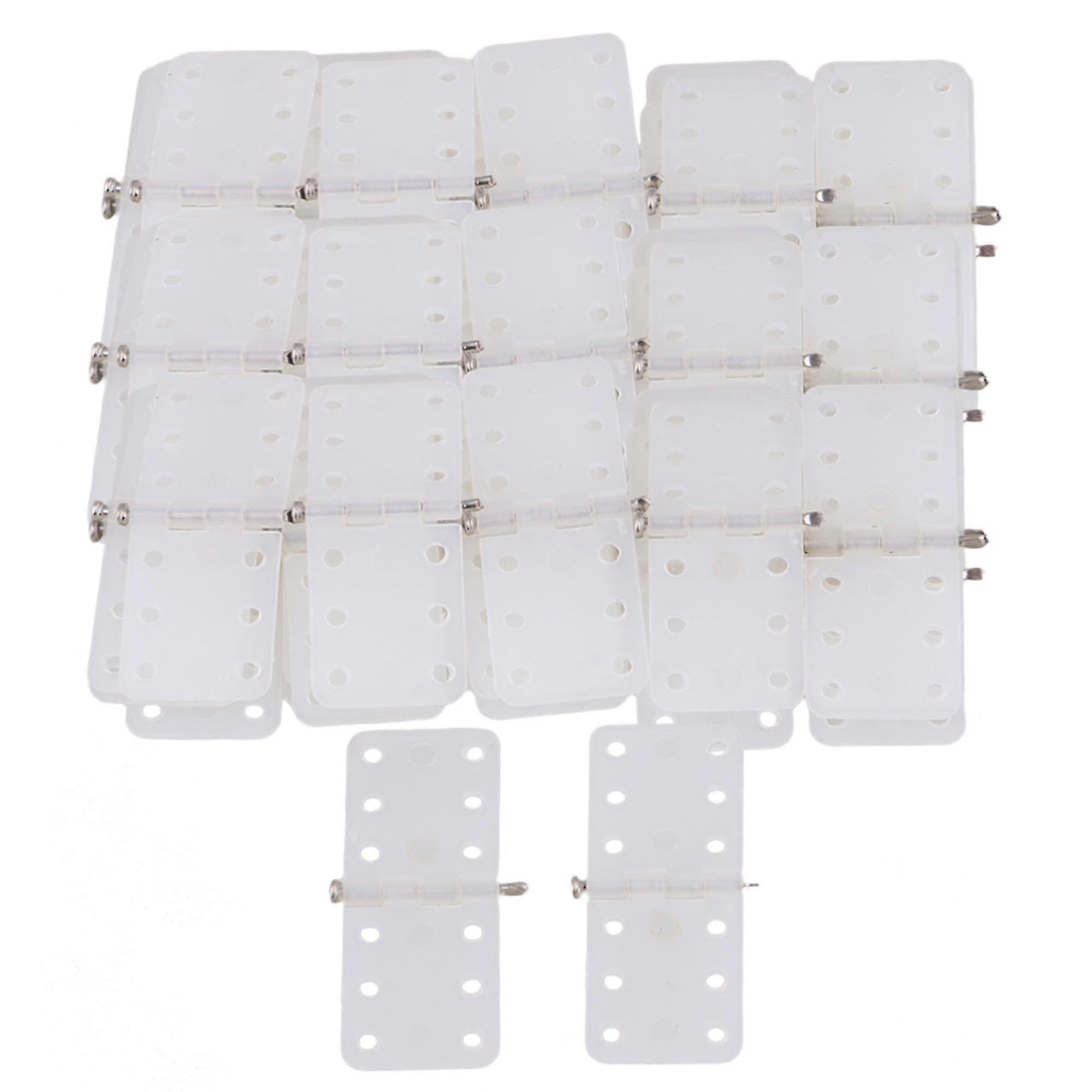w 50 Pcs Foldable Rectangle Pinned Hinges for RC Airplane Aircraft Beige