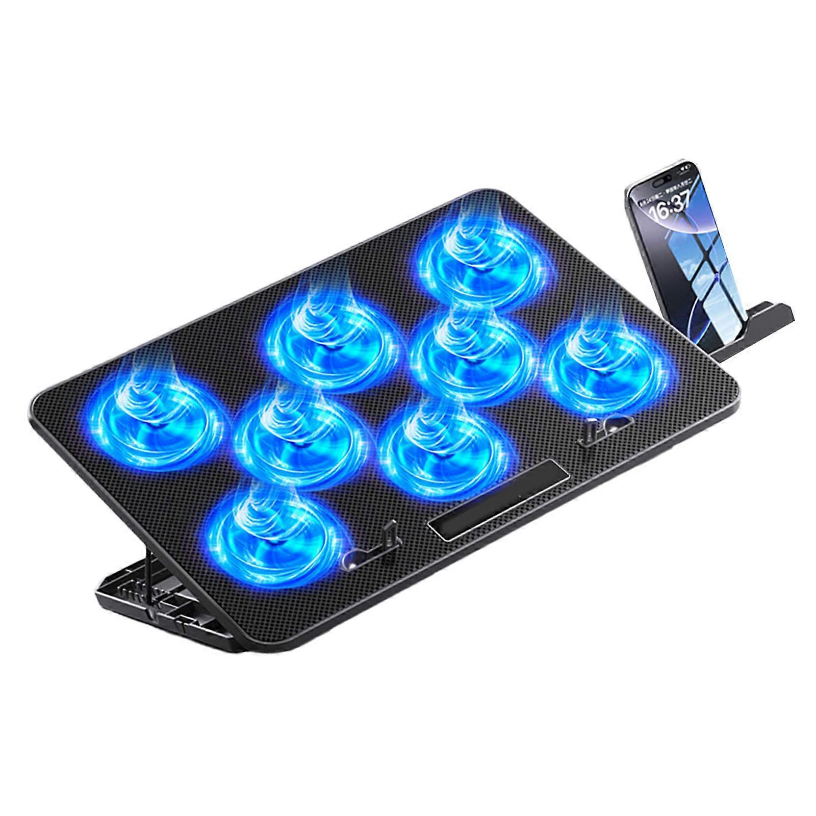 Ergonomic RGBs Laptop Coolers For Gaming Devices Universal 14-17.3inch Support Enhances Heat Transfer Metal Construction Multicolor