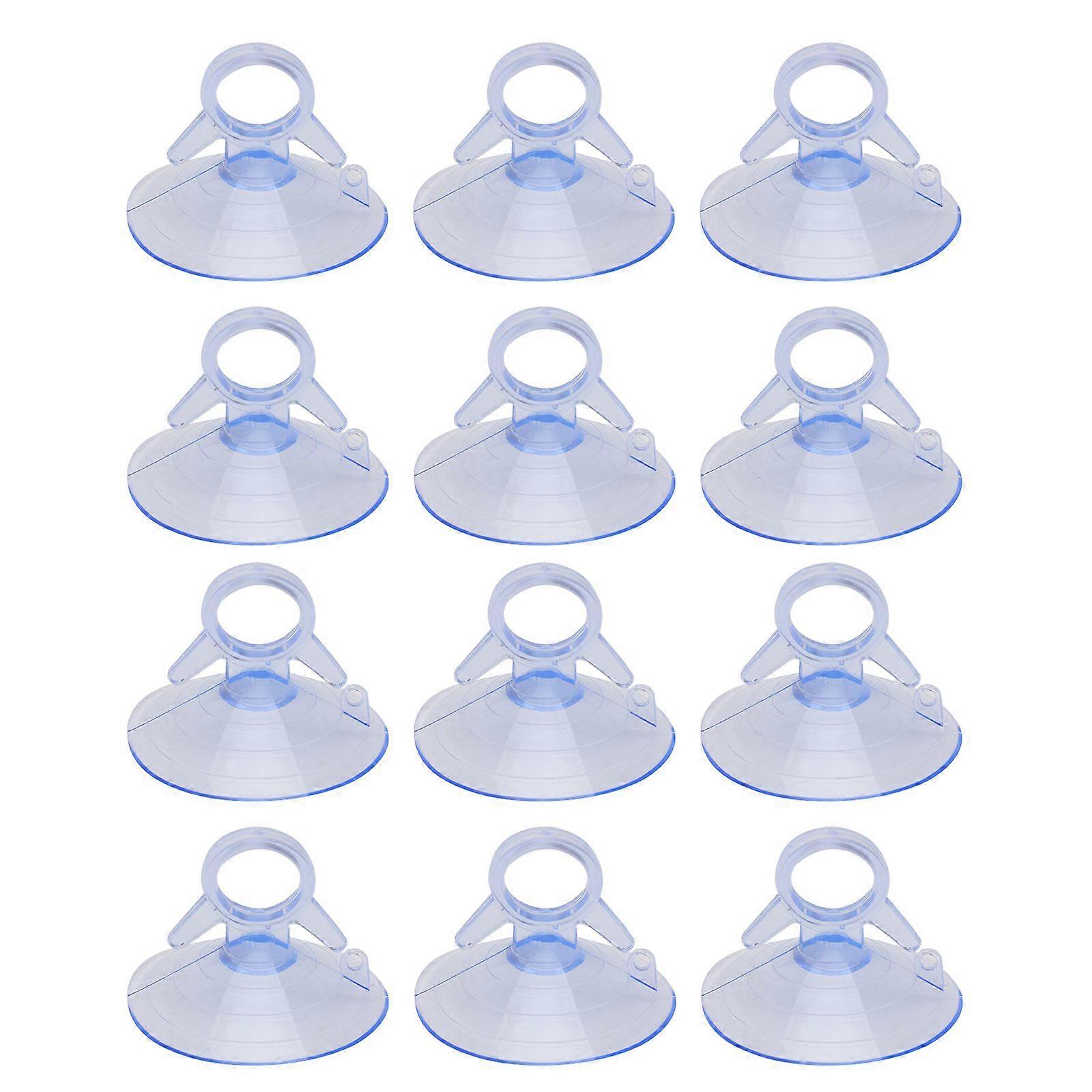 12PCS 45MM PVC Pull Ring Sucker Fish Tank Fixed Glass Sucker Vacuum Suction Cup