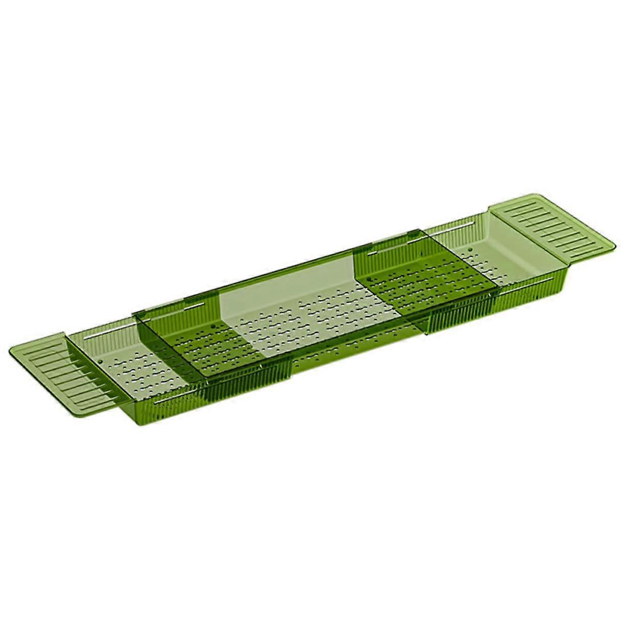 Adjustable Bathtub Tray Table Expandable Bath Caddy for Wine Snacks Books Devices Fits Standard Tubs