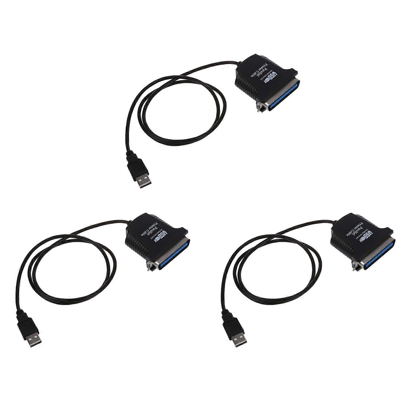 3X USB to Parallel 36 Pin Centronics Printer Adapter Cable