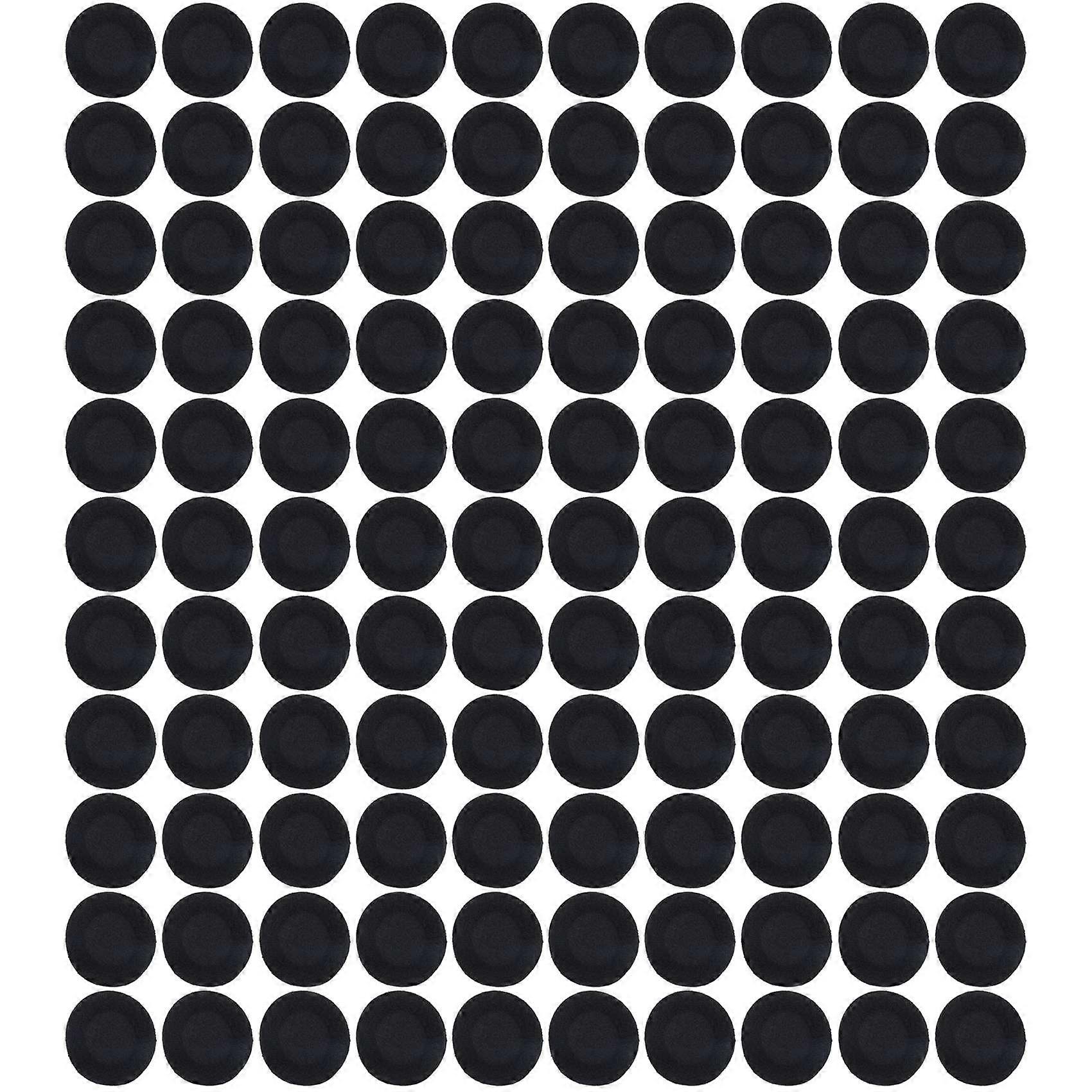 100 Pcs Black Sponge Earbud Headphone Cap Ear Pads Cover Replacement