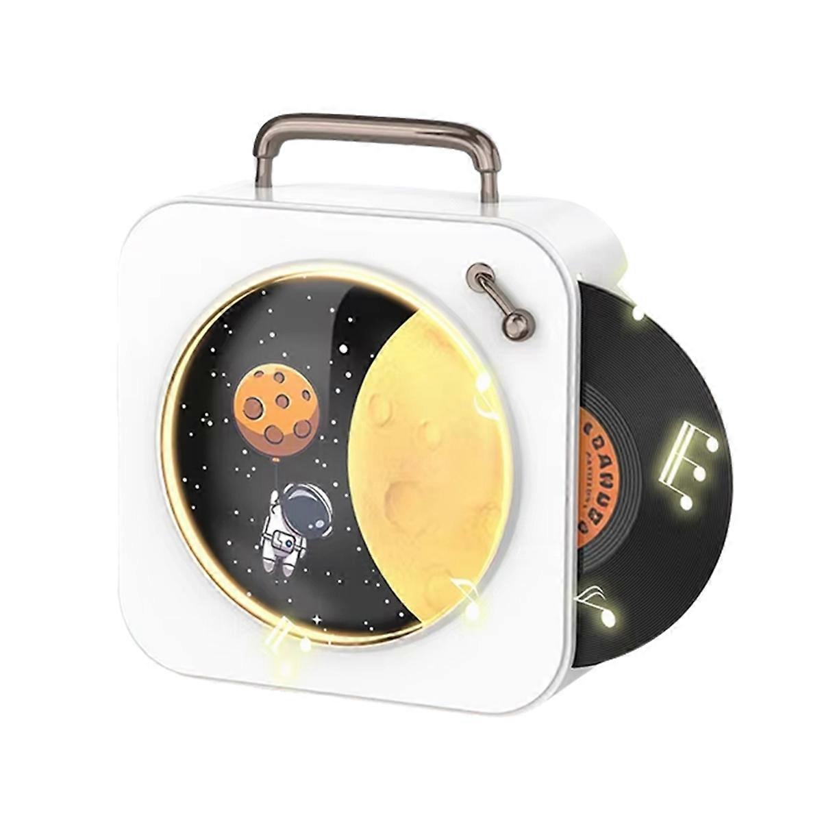 Vintage Bluetooth Vinyl Record Small Stereo Home CD Player White