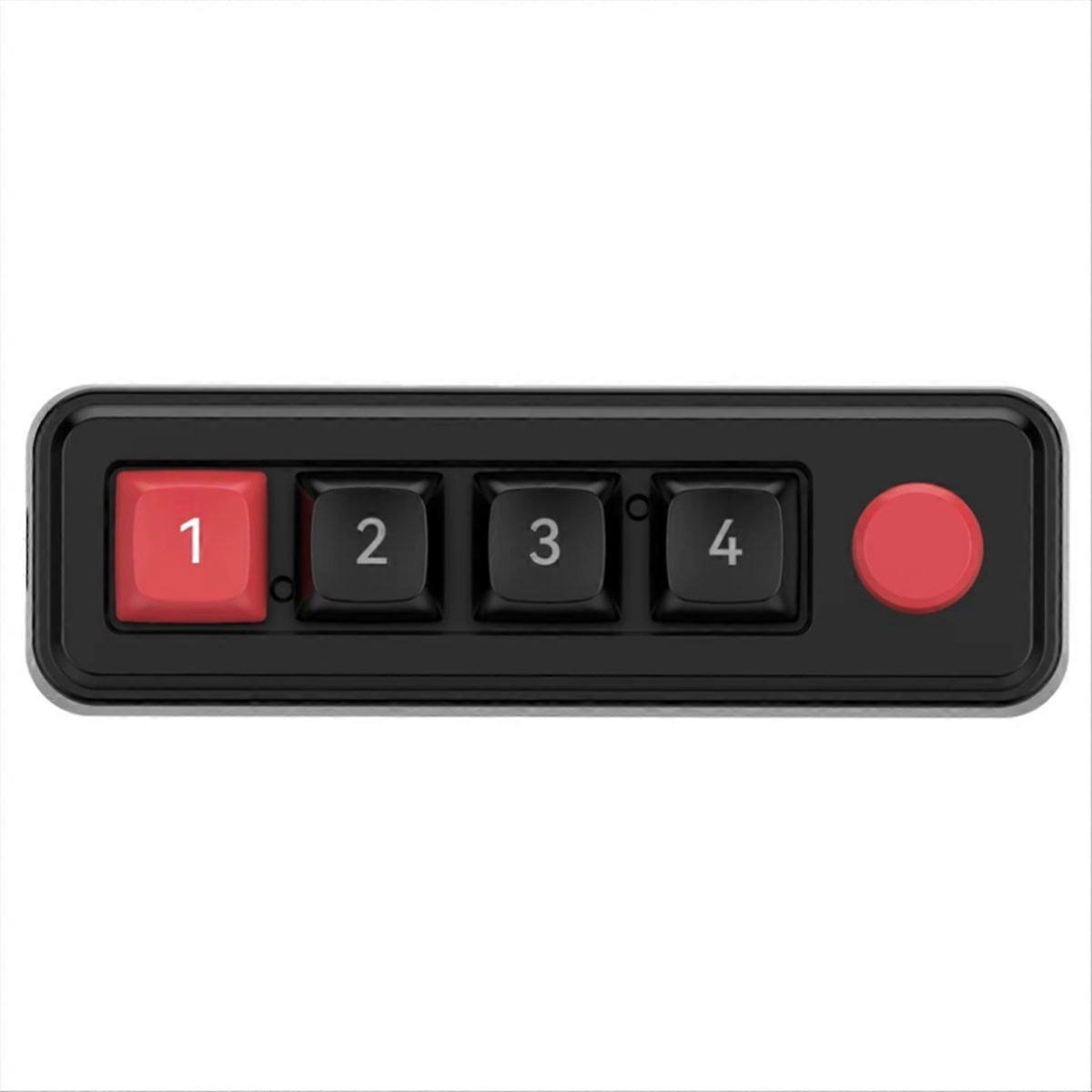 Mechanical Keyboard 4 Keys 1 Knob Macro Programming Keyboard Black
