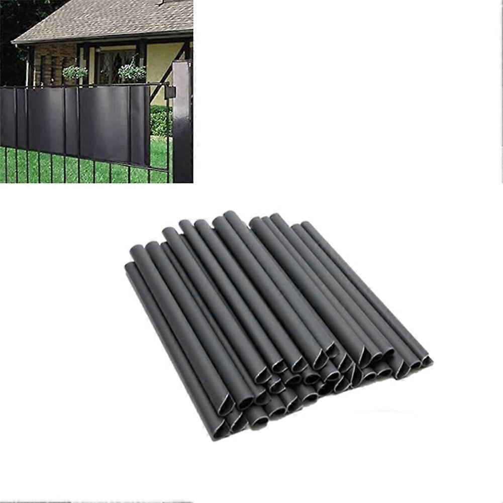 30Pack PVC Mounting Clips, Privacy Screen, Privacy Screen Strips for Double Rod Mats, Clamp Rail for Privacy Screen