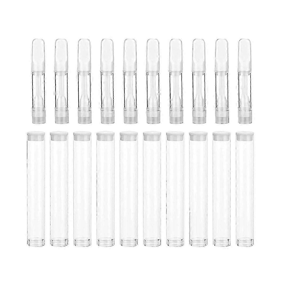 10pc Graphic Storage Tubes For Lab Test Tubes Atomizer Ceramic Core White Ceramic Mouth 1mls