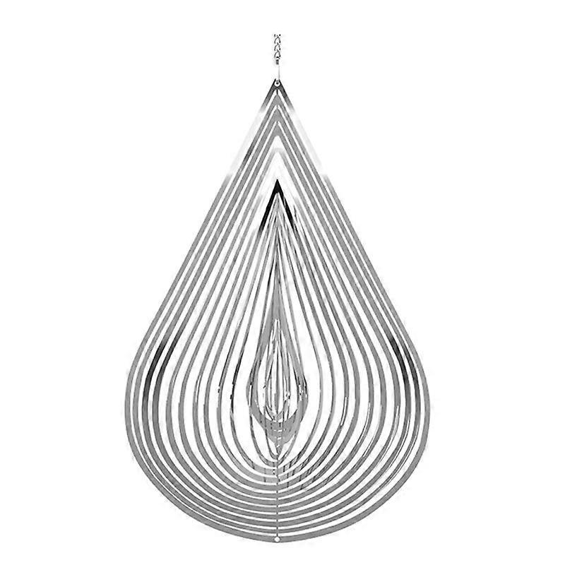 Wind Spinner Water Drop-Shaped 3D Flowing Light for Outdoor Hanging