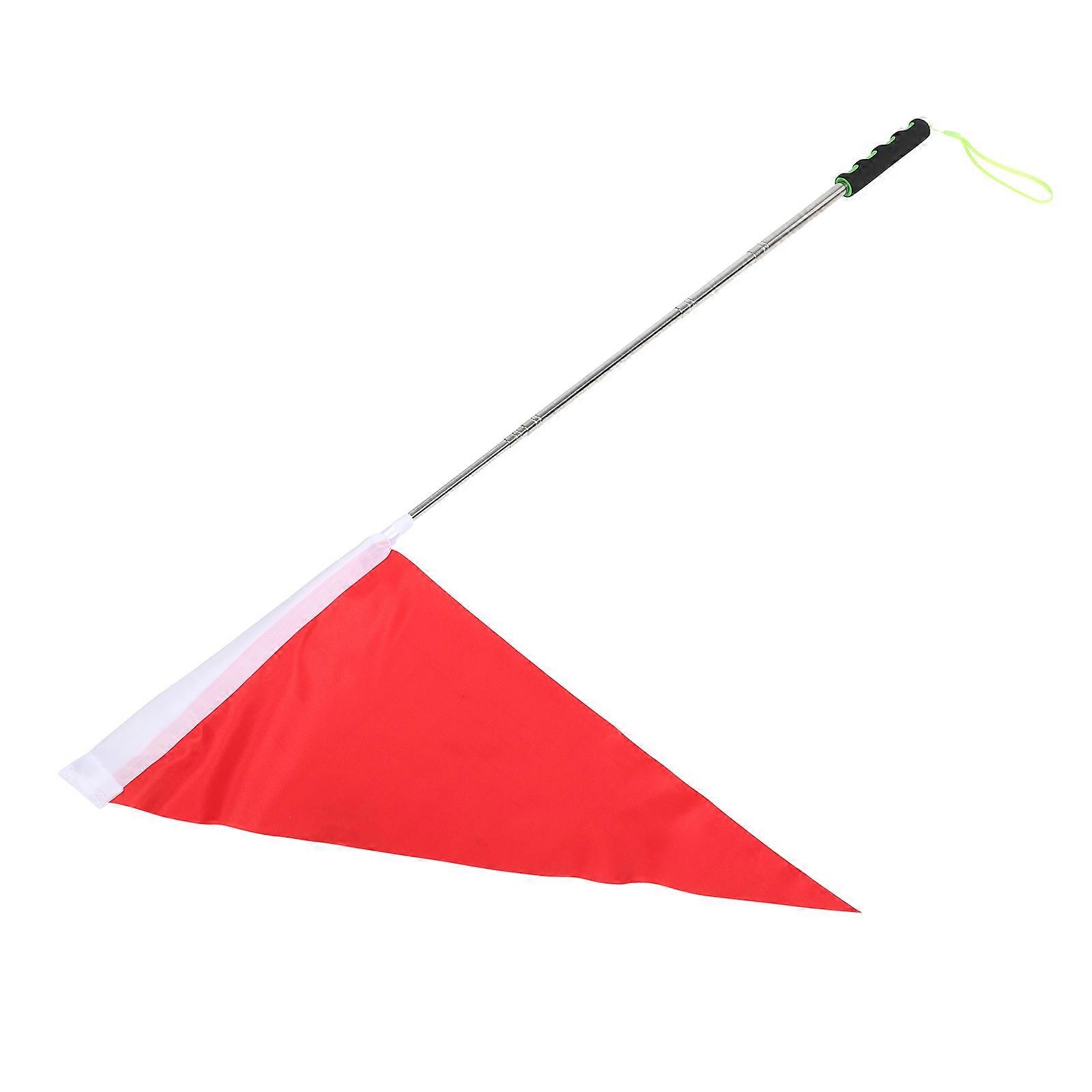 Mini Golf Flags Adjustable Length For School And Campuses Triangular Shape Red 1Set