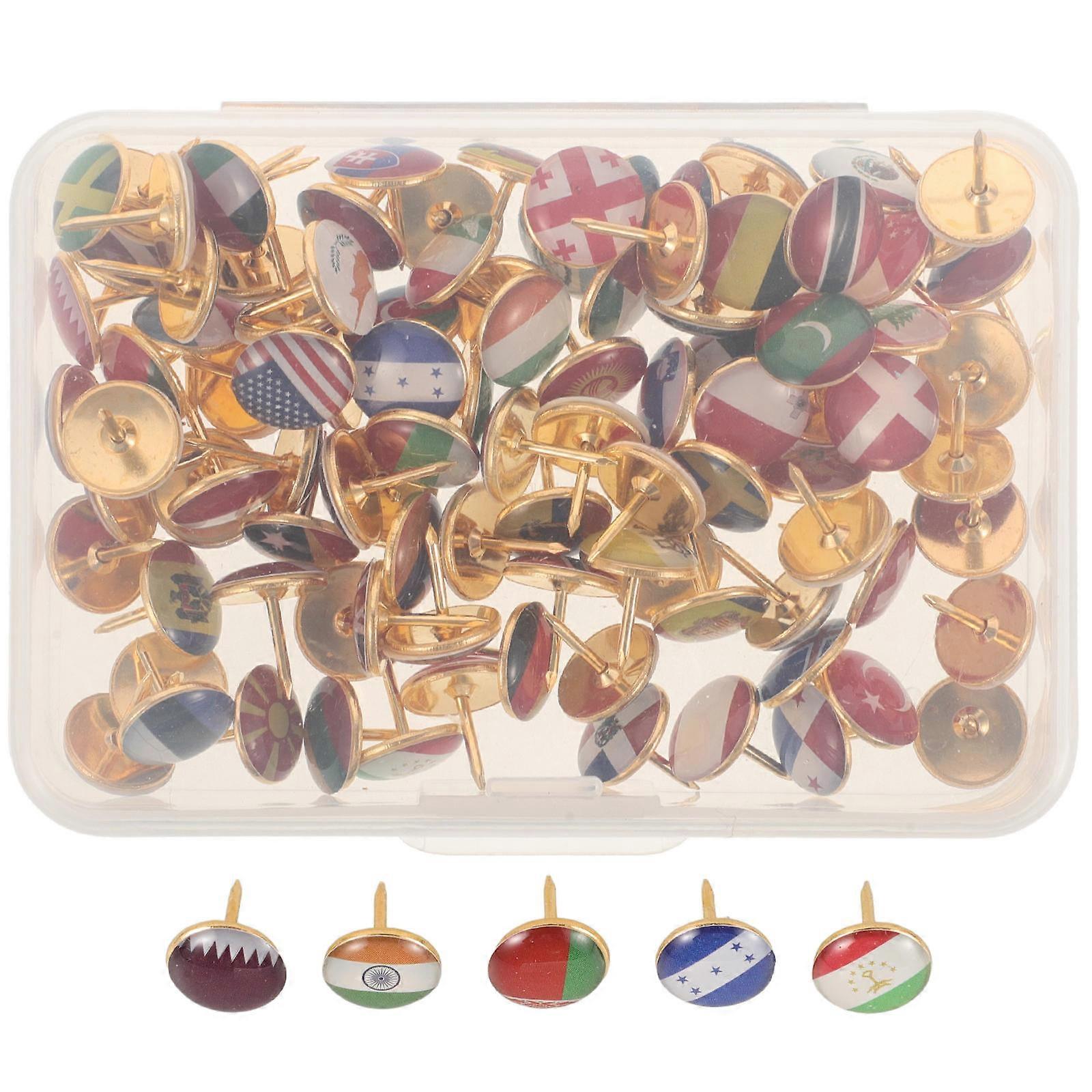 Iron Office Thumb Tacks Multi-Function Push Pin for Daily Use 1Set